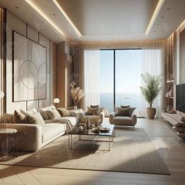 Роскошные апартаменты площадью 101 м2 с видом на море в Тивате на стадии строительства со скидкой